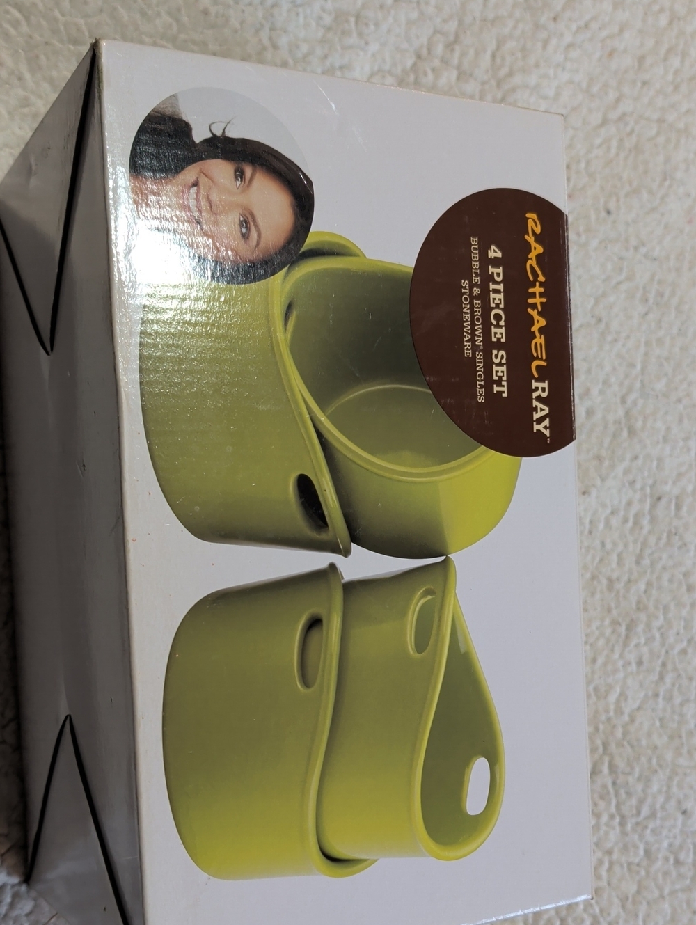 Rachael Ray Lime Green 4-Piece Nesting Prep Bowls